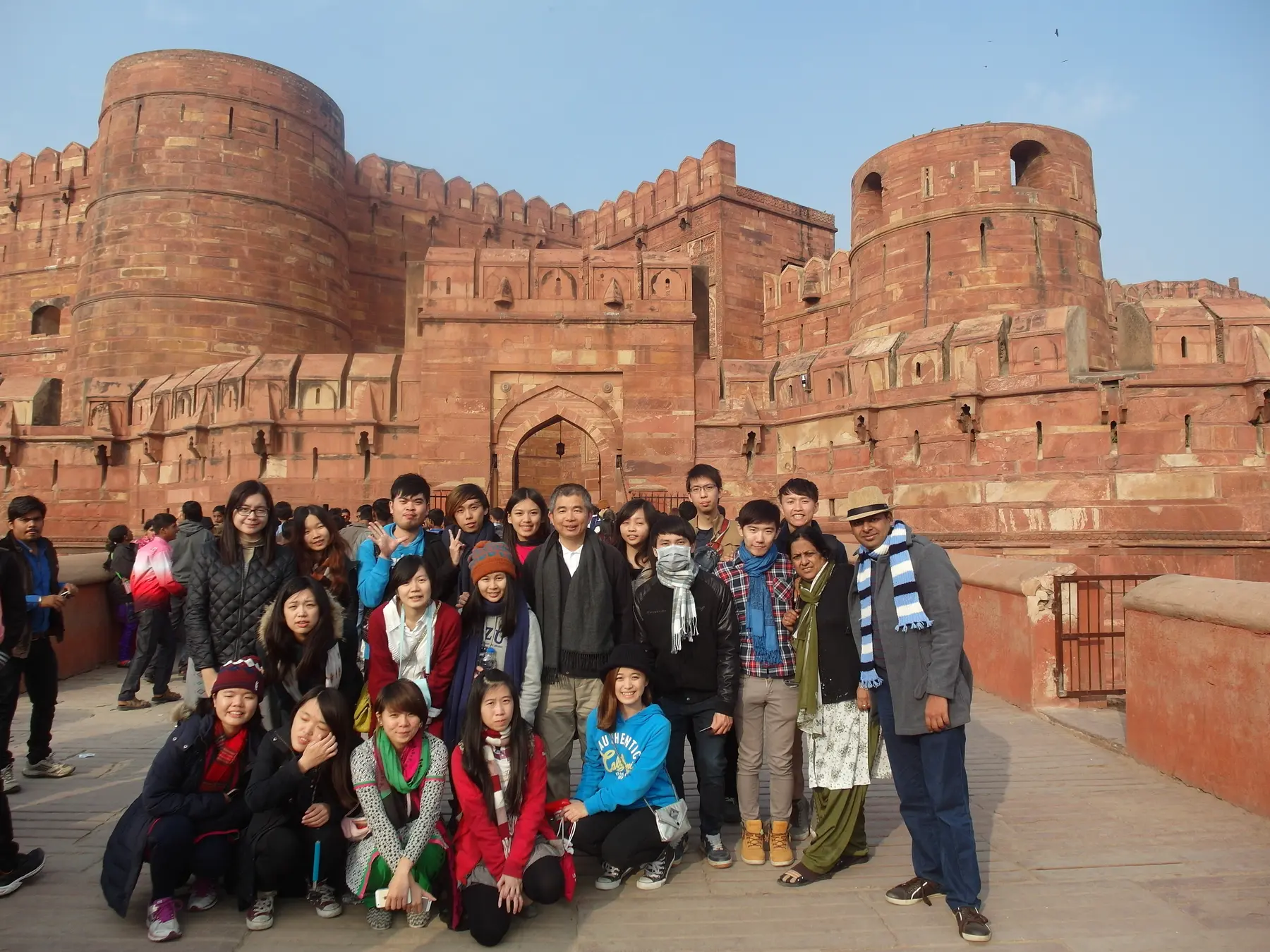 International students on an Academy educational visit to Agra Fort