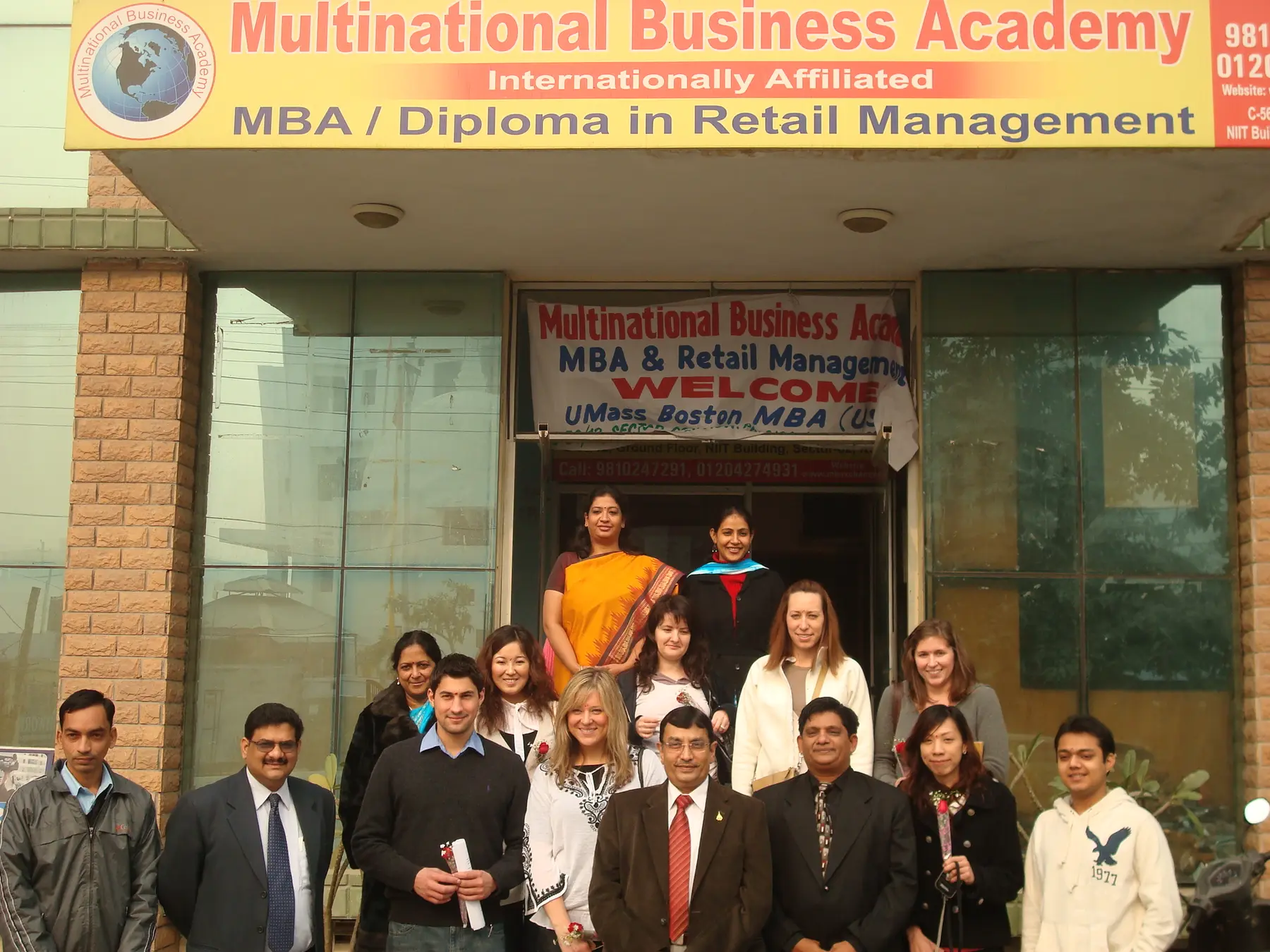 Visiting UMass Boston students and Academy hosts at Multinational Business Academy